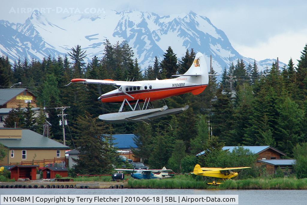 N104BM, 1956 De Havilland Canada DHC-3 Otter C/N 118, 1956 Dehavilland DHC-3, c/n: 118 of Bald Mountain Air about to land on Homer Beluga Lake