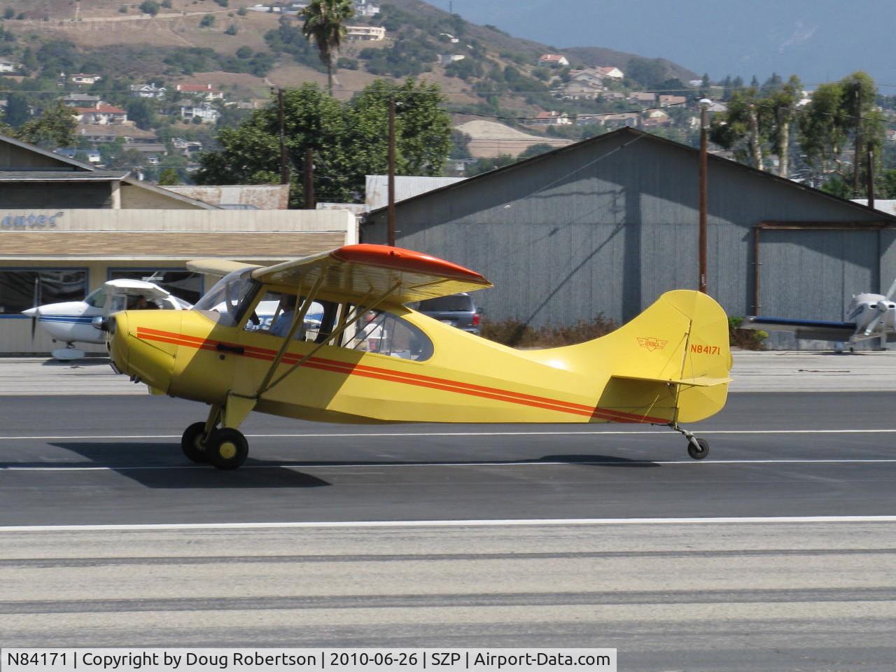 N84171, 1946 Aeronca 7AC Champion C/N 7AC-2859, 1946 Aeronca 7AC CHAMPION, Continental A&C65 65 Hp, landing roll Rwy 22