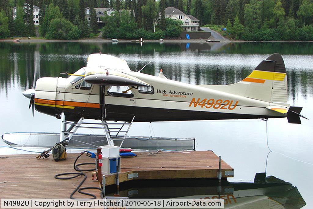 N4982U, 1956 De Havilland Canada DHC-2 Beaver Mk.I (L20A) C/N 904, 1956 Dehavilland DHC-2 MK. I(L20A), c/n: 904 of High Adventure on Soldotna Longmere Lake