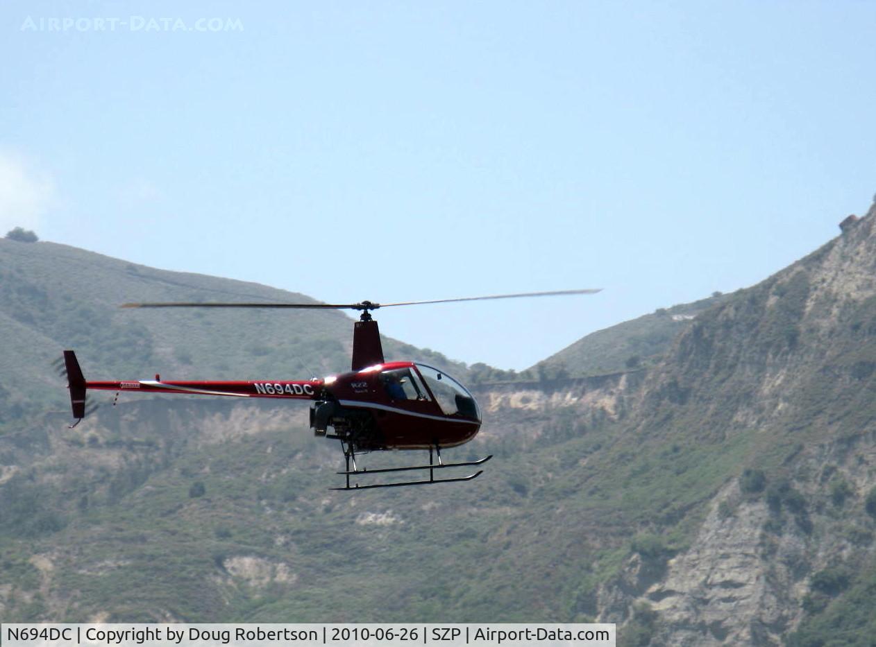 N694DC, 2004 Robinson R22 Beta C/N 3573, 2004 Robinson R22 BETA II, Lycoming O-360 derated to 131 Hp, back