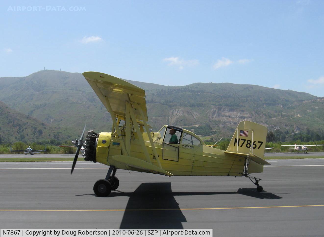 N7867, 1972 Grumman-Schweizer G-164A C/N 999, Grumman-Schweizer G-164A AG-CAT, P&W R-1340 Wasp 600 Hp, taxi