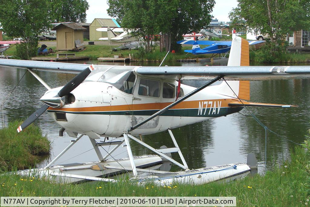N77AV, 1965 Cessna 180H Skywagon C/N 18051556, 1965 Cessna 180H, c/n: 18051556 at Lake Hood