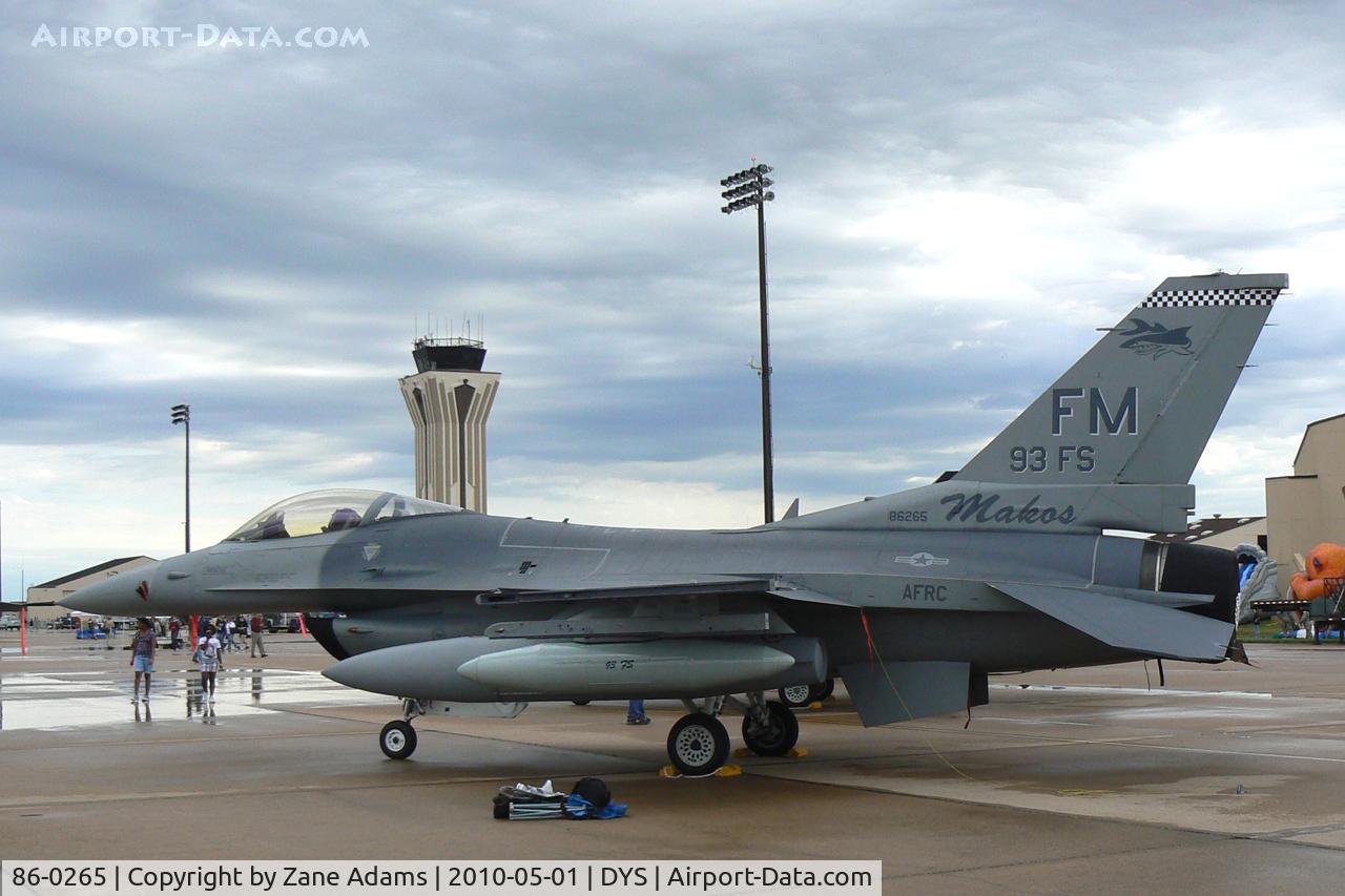 86-0265, 1987 General Dynamics F-16C Fighting Falcon C/N 5C-371, At the B-1B 25th Anniversary Airshow - Big Country Airfest, Dyess AFB, Abilene, TX