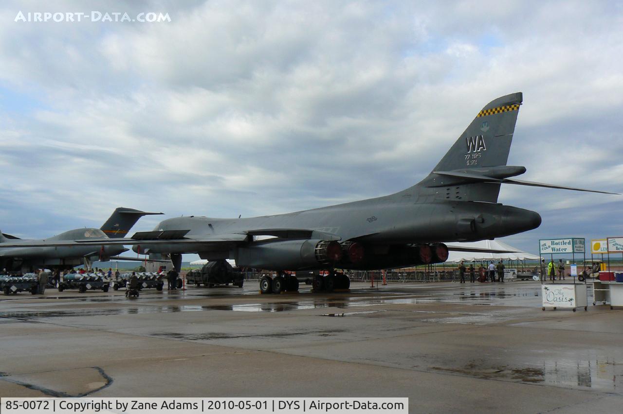 85-0072, 1985 Rockwell B-1B Lancer C/N 32, At the B-1B 25th Anniversary Airshow - Big Country Airfest, Dyess AFB, Abilene, TX