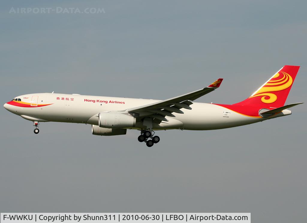 F-WWKU, 2010 Airbus A330-243F C/N 1051, C/n 1051 - First for Hong Kong Air Cargo...