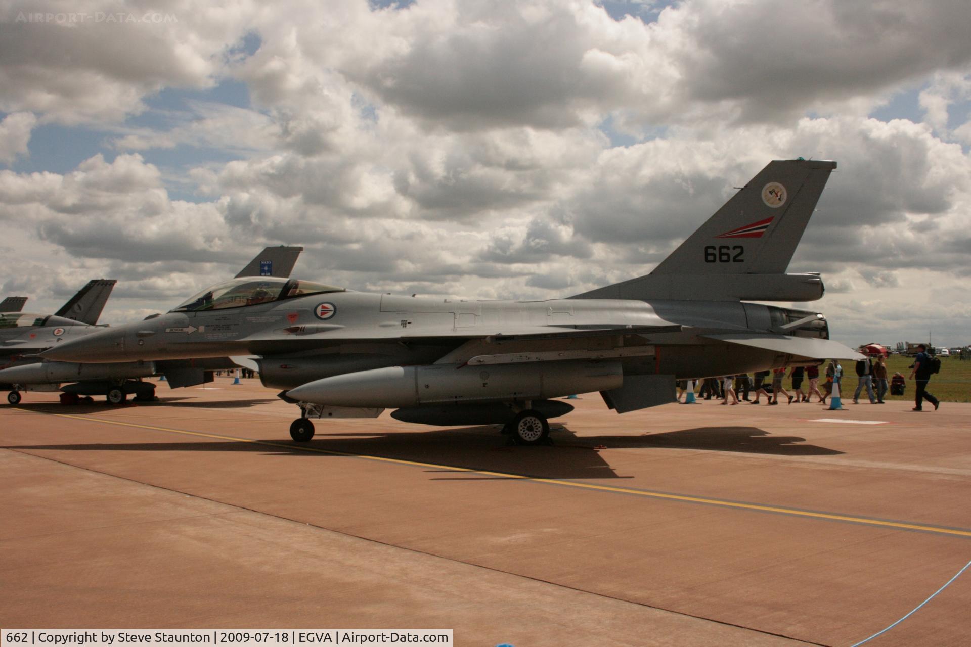 662, Fokker F-16AM Fighting Falcon C/N 6K-34, Taken at the Royal International Air Tattoo 2009