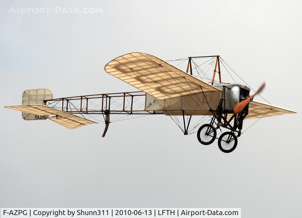 F-AZPG, Bleriot XI-2 Replica C/N SA-29, During demo in LFTH Open Day 2010