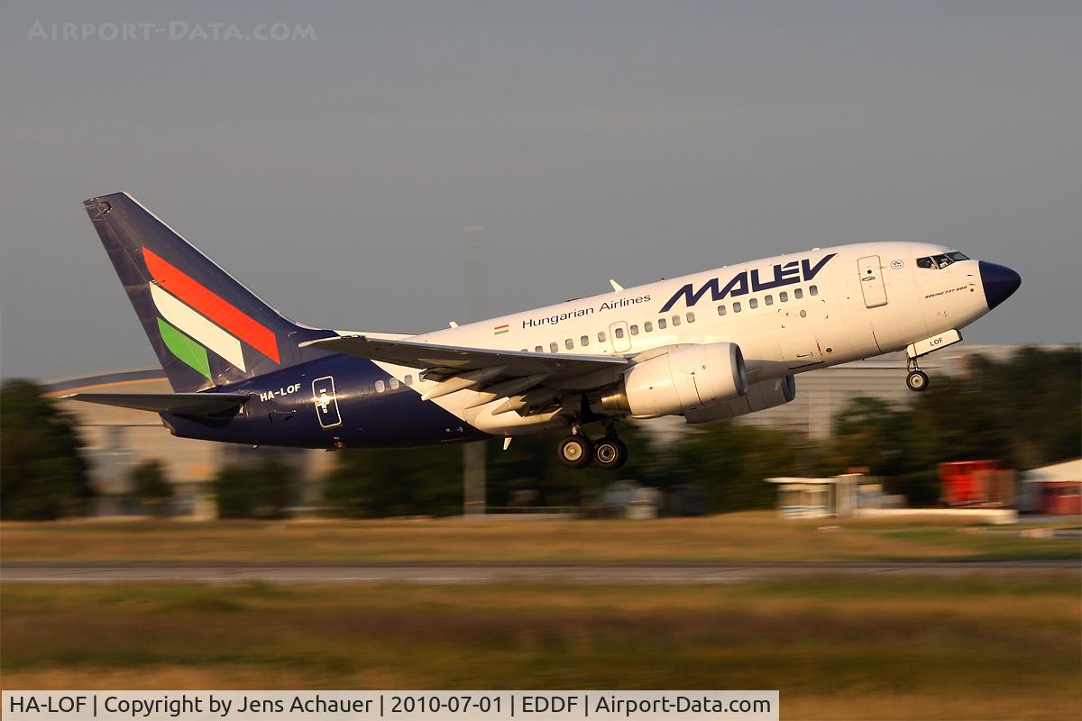 HA-LOF, 2003 Boeing 737-6Q8 C/N 29348, Panning shot 1/100sec. Take off rwy 18