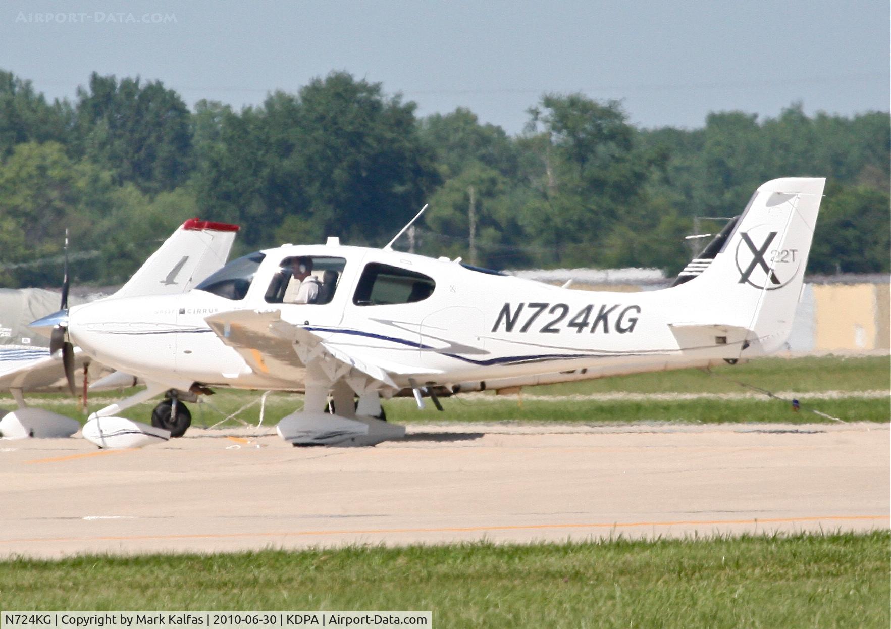 N724KG, Cirrus SR22T C/N 0005, Cirrus Design Corporation SR22T on a stop at KDPA on it's way down to KORL via KDAY and PDK.