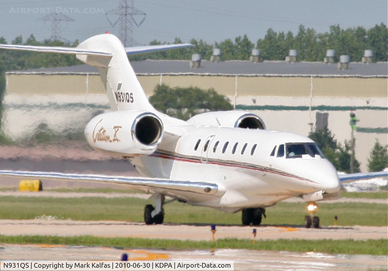 N931QS, 1998 Cessna 750 Citation X C/N 750-0064, NetJets Cessna 750 Citation X, arriving from KTUL at DuPage (KDPA).