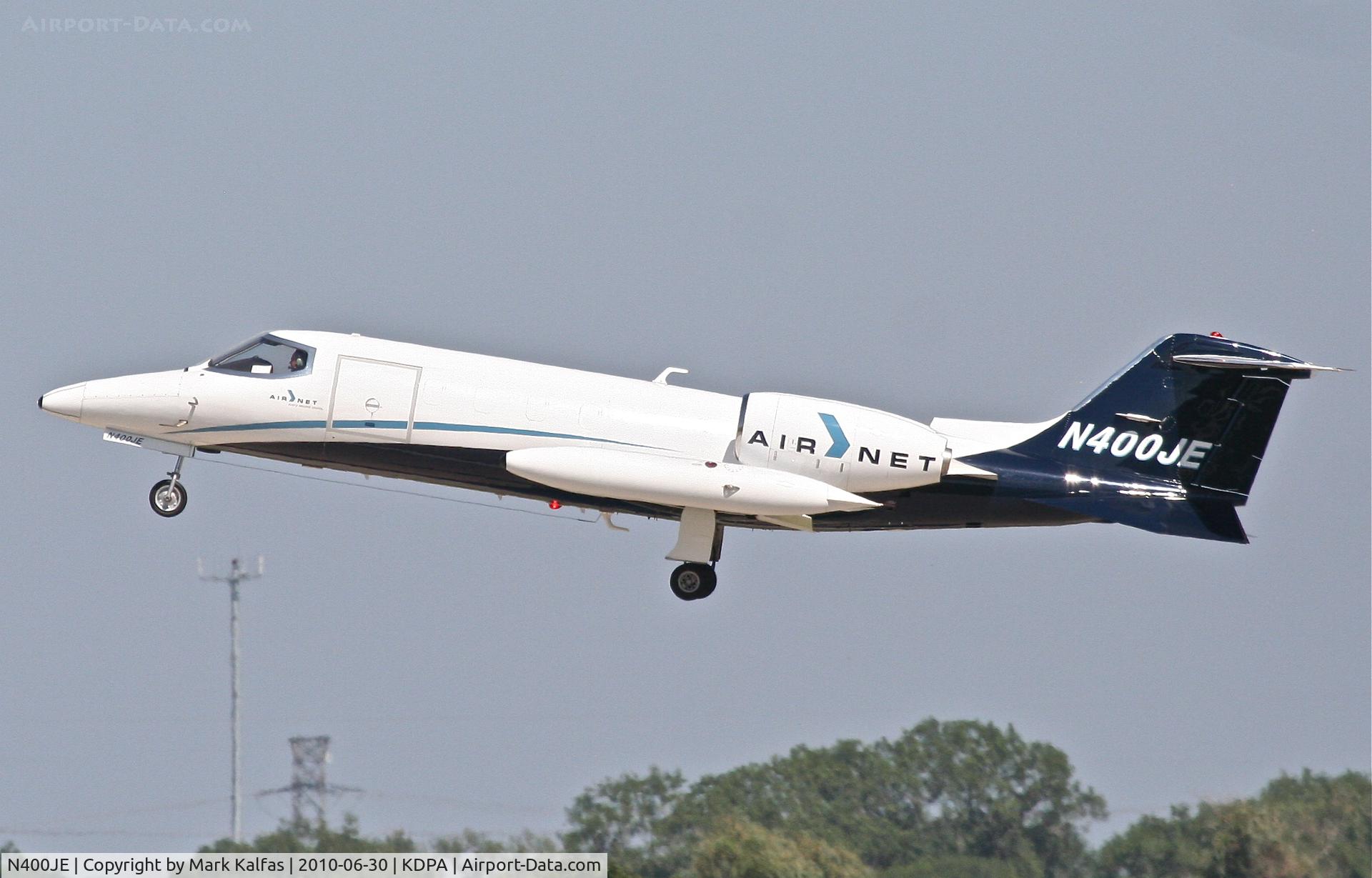 N400JE, 1977 Gates Learjet 35A C/N 120, AirNet Systems Gates Learjet Corp. 35A N400JE, operating as USC104 to KCPS, departing 2L KDPA.