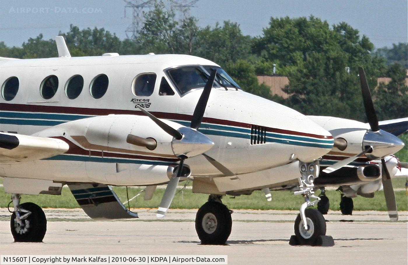 N1560T, 1994 Beech C90A King Air C/N LJ-1357, BLACK OAK LEASING LLC, Beechcraft King Air 90 N1560T on the ramp at KDPA after arriving from KSLE.