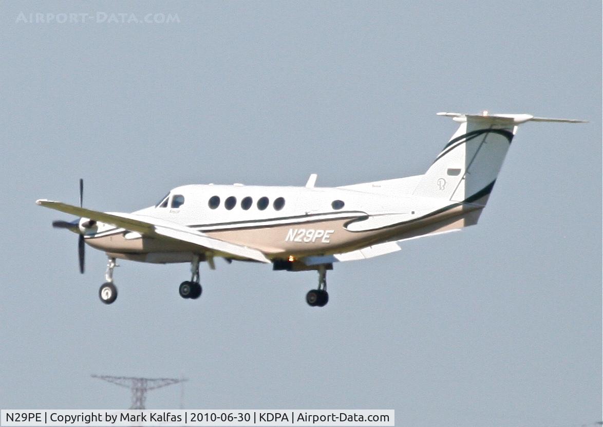 N29PE, Raytheon Aircraft Company B200 C/N BB-1913, PATRICK ENGINEERING INC Raytheon Aircraft Company B200, N29PE arriving from KANJ RWY 2L approach KDPA.
