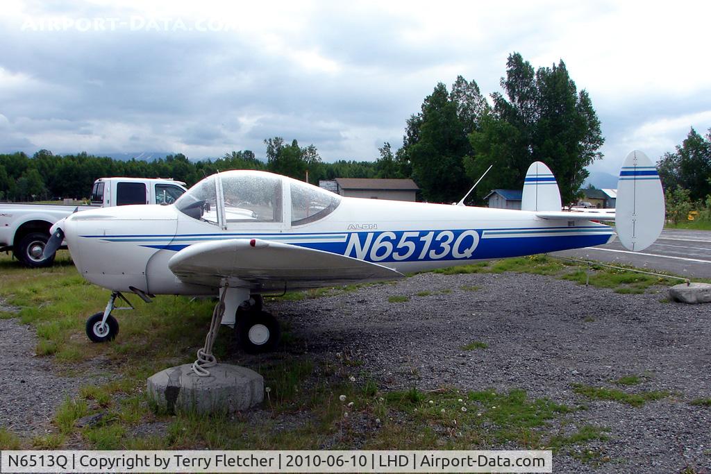 N6513Q, 1966 Alon A2 Aircoupe C/N A-113, 1966 Alon A2, c/n: A-113 at Lake Hood