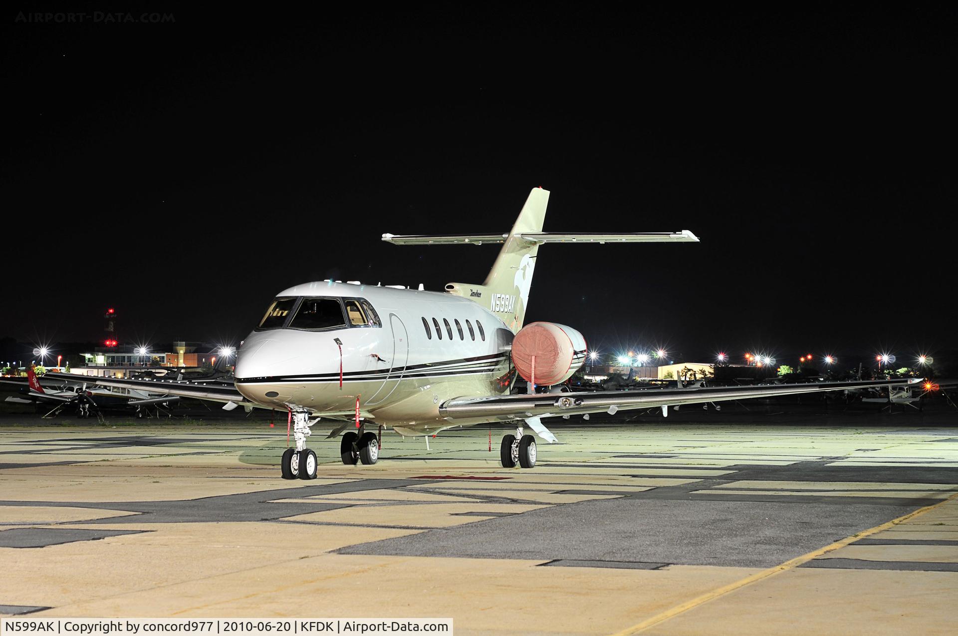N599AK, 2003 Raytheon Hawker 800XP C/N 258630, Seen at KFDK on 6/20/2010
