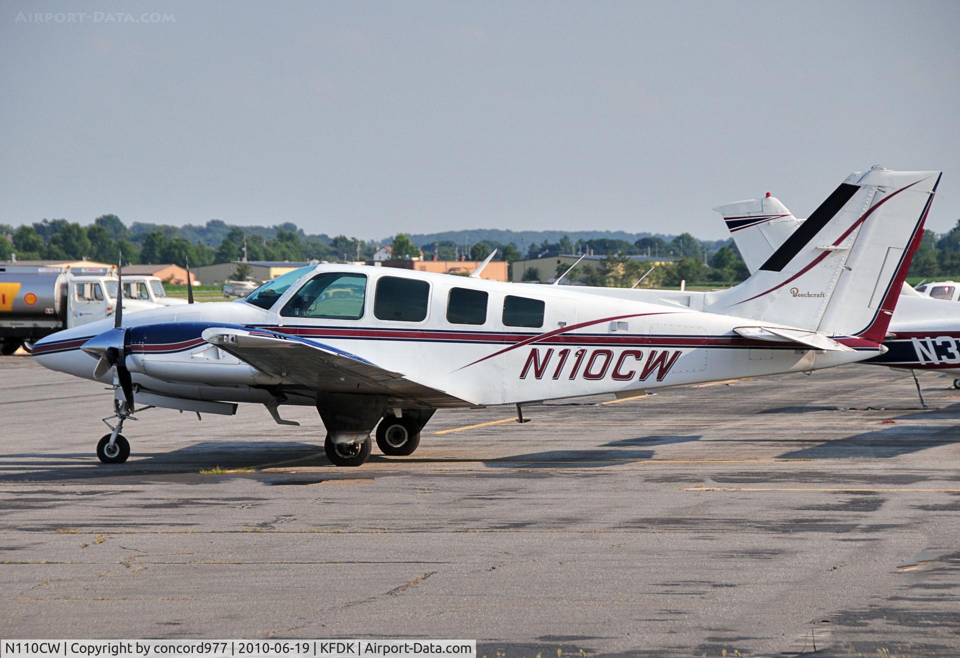 N110CW, 1980 Beech 58TC Baron C/N TK-115, Seen at KFDK on 6/19/2010