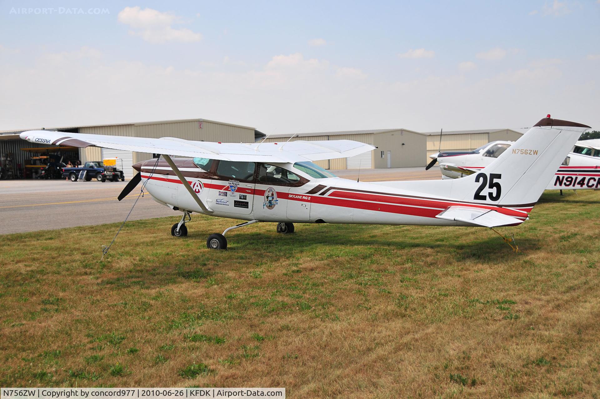 N756ZW, Cessna R182 Skylane RG C/N R18201208, Seen at KFDK on 6/26/2010