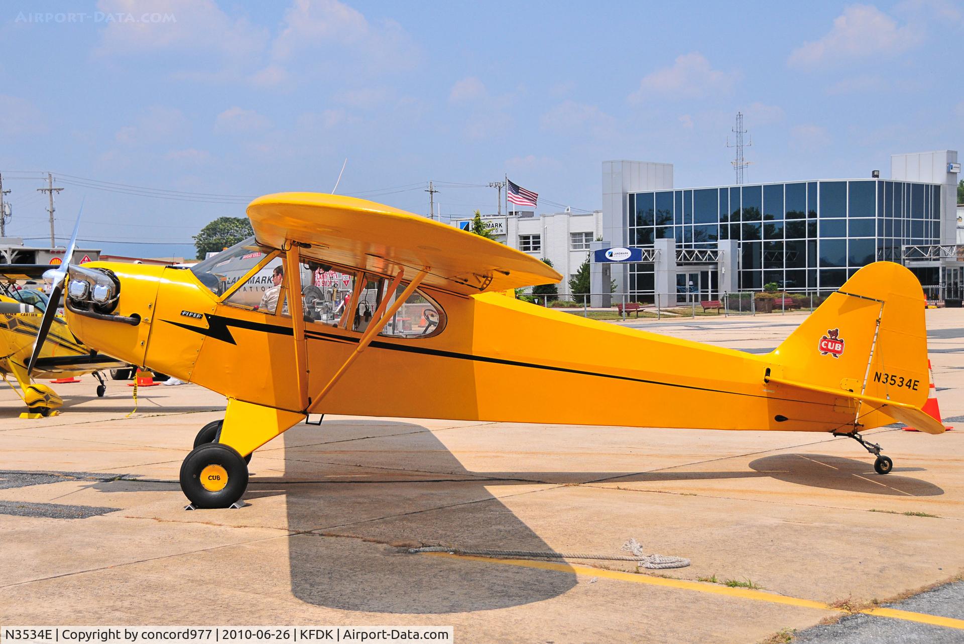 N3534E, 1941 Piper J3L-65 Cub Cub C/N 6309, Seen at KFDK on 6/26/2010