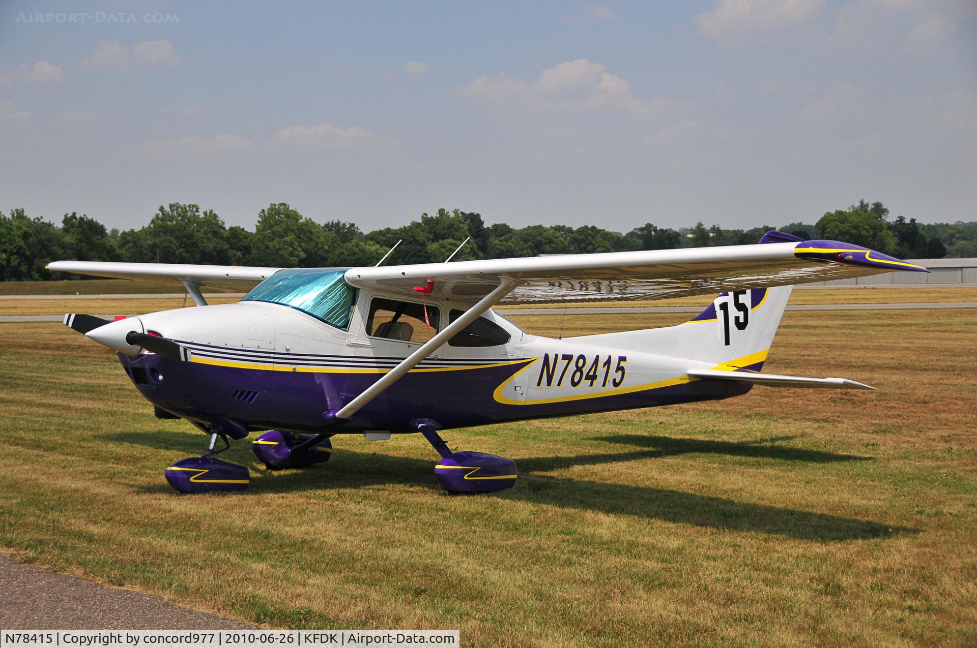 N78415, 1973 Cessna 182P Skylane C/N 18261763, Seen at KFDK on 6/26/2010