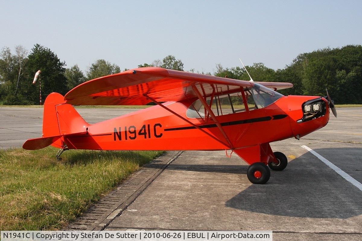 N1941C, 1941 Piper J5A Cub Cruiser C/N 5868, On the Apron of Vliegclub Ursel.