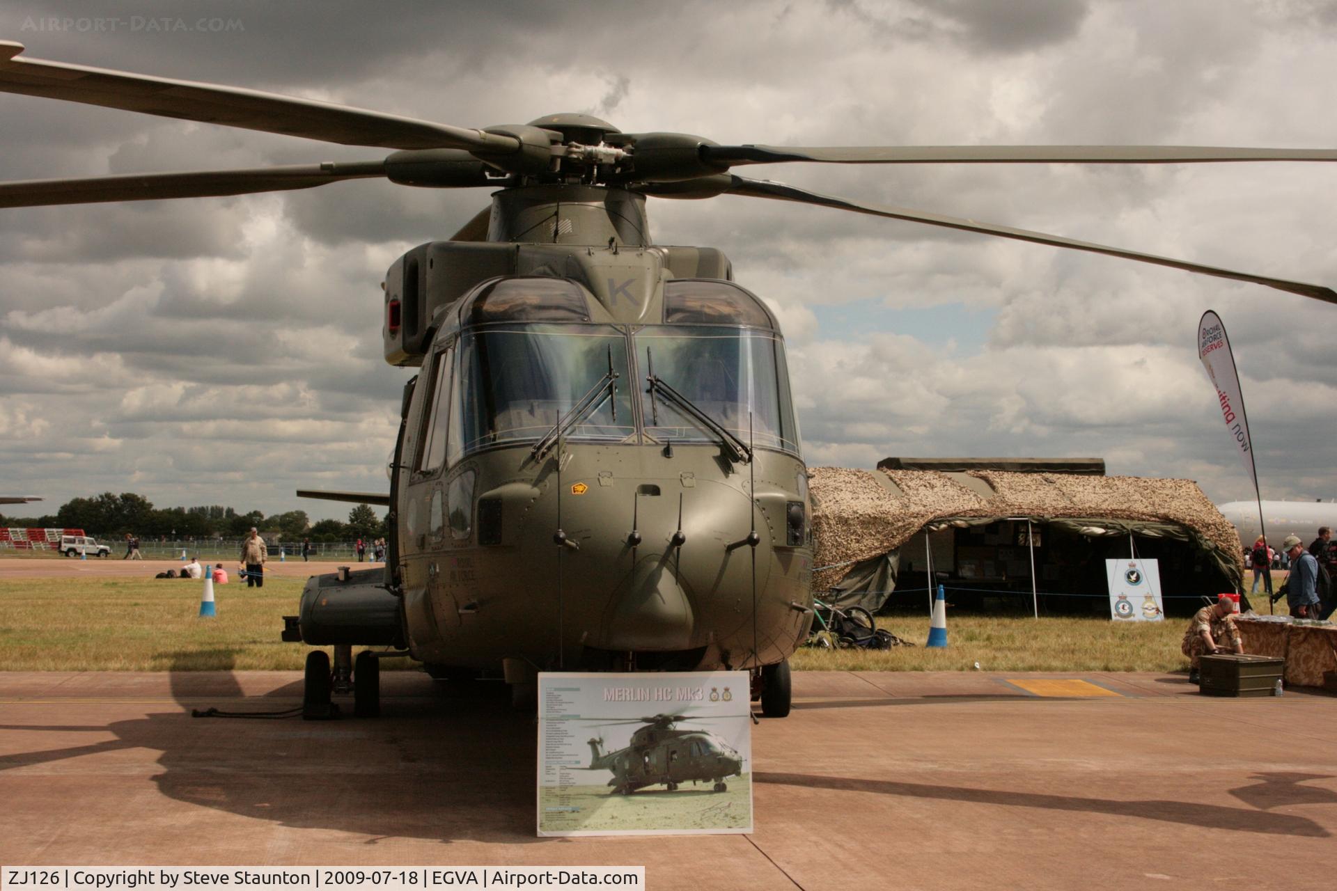 ZJ126, 2000 Westland Merlin HC.3 C/N 50141/RAF10, Taken at the Royal International Air Tattoo 2009