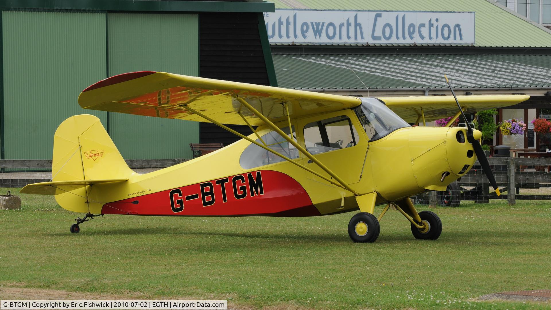 G-BTGM, 1946 Aeronca 7AC Champion C/N 7AC-3665, G-BTGM at Shuttleworth (Old Warden) Airfield 
