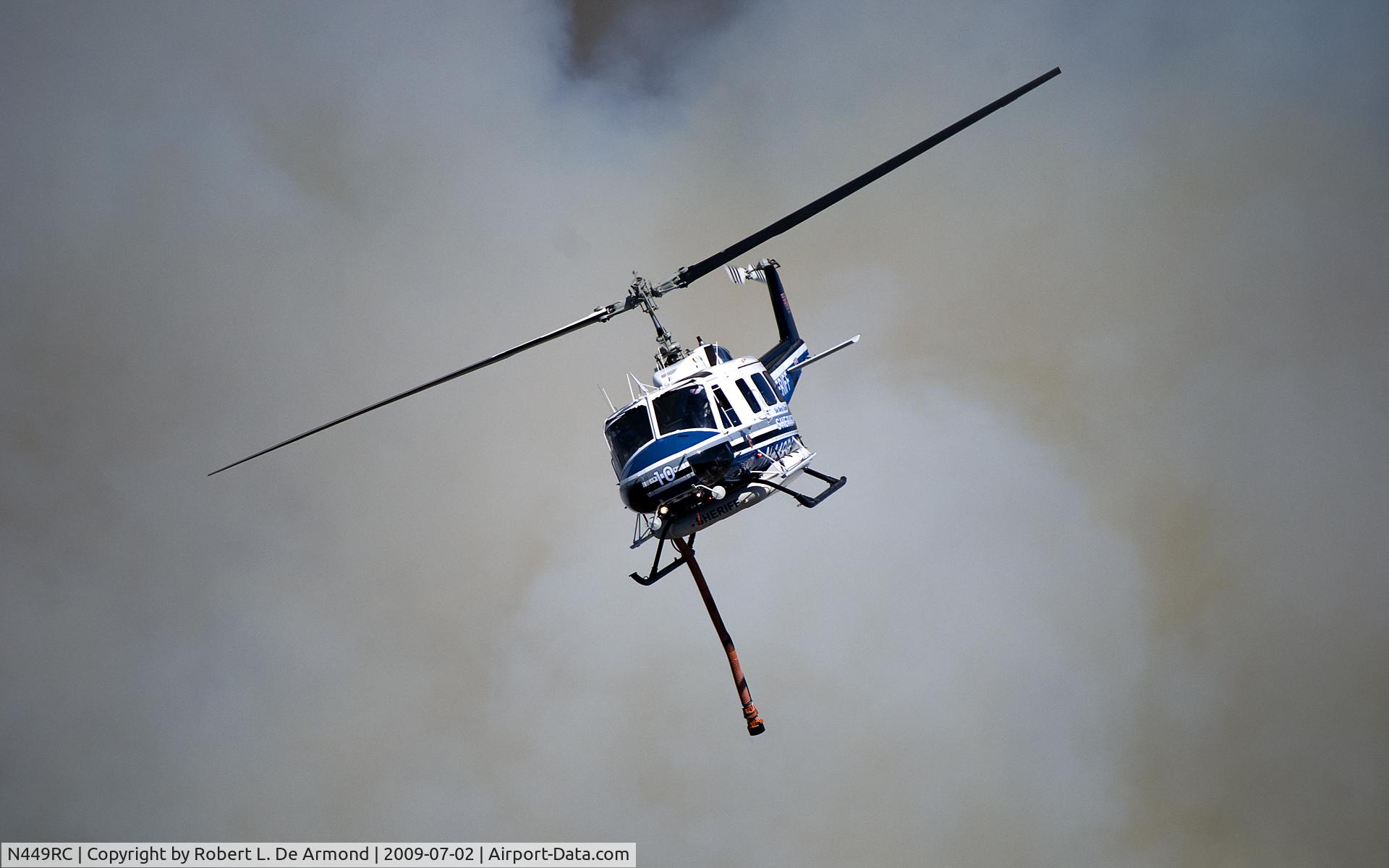 N449RC, 1973 Bell 205A-1 C/N 30121, Photographed over De Luz, California