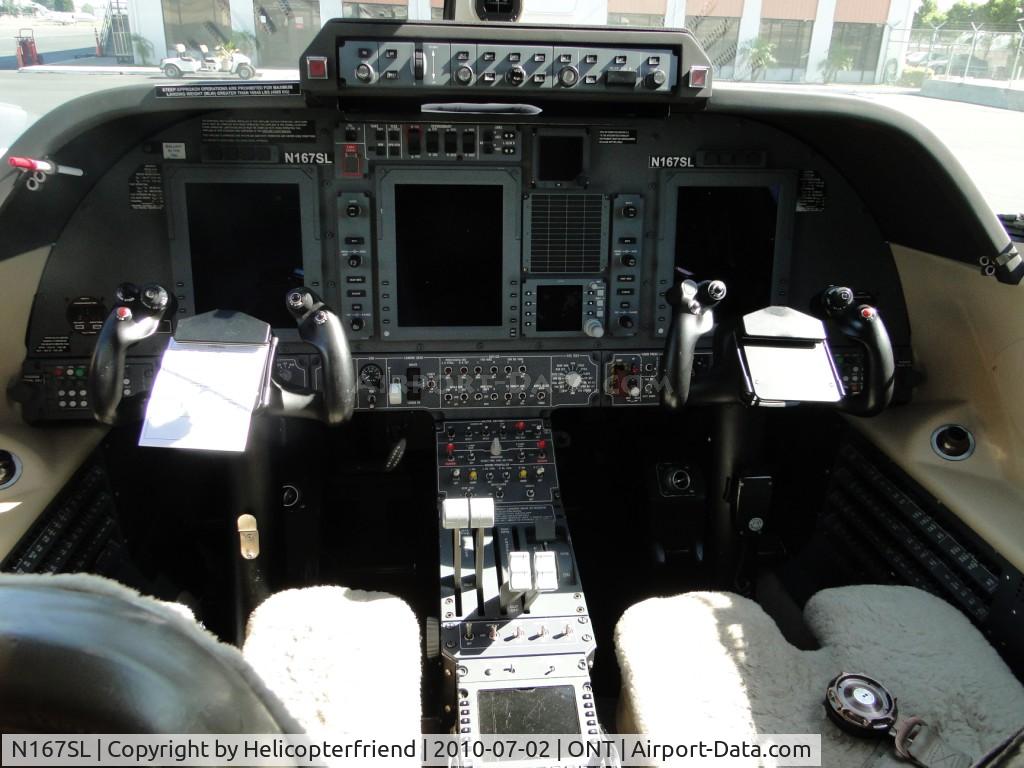 N167SL, 2007 Piaggio P-180 C/N 1136, Cockpit during shut down and fueling