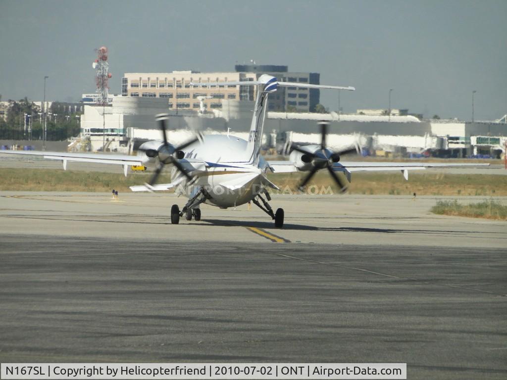 N167SL, 2007 Piaggio P-180 C/N 1136, Taxiing to runway 26L for take off