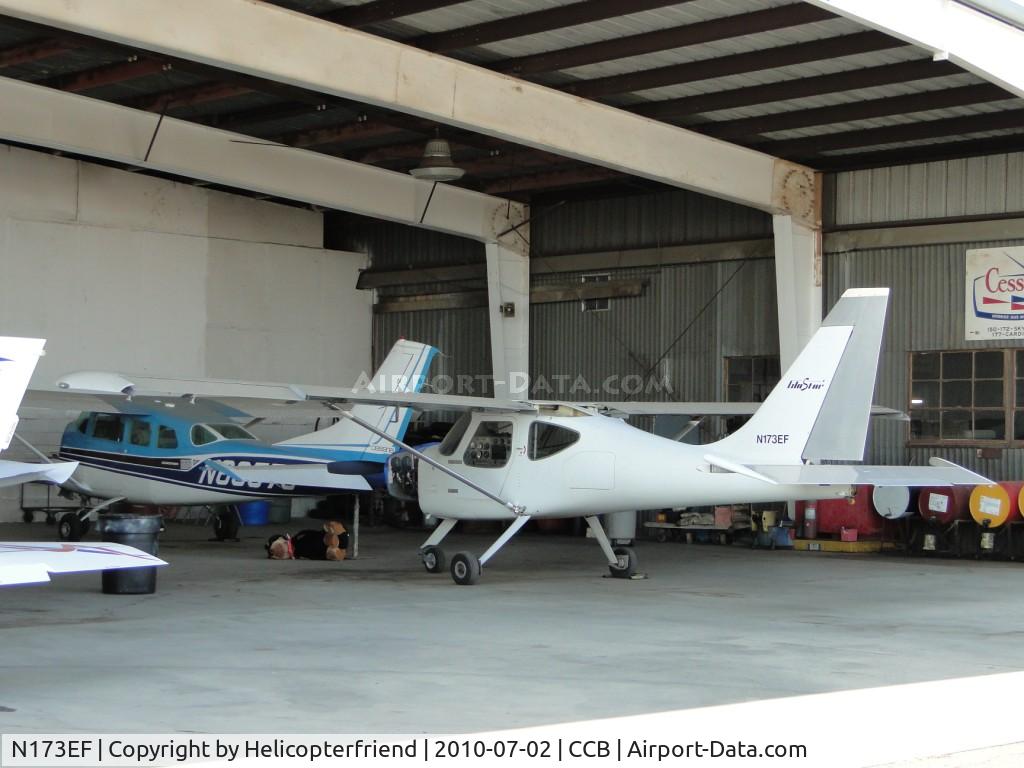 N173EF, 2002 Stoddard-Hamilton Glastar C/N 5298, Being worked on at Foothill Sales & Service