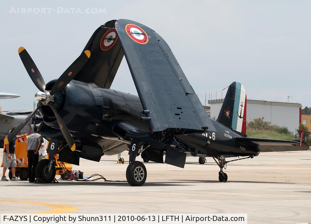 F-AZYS, Vought F4U-5N Corsair C/N Not found (Bu124541), Used as a demo during LFTH Open Day 2010