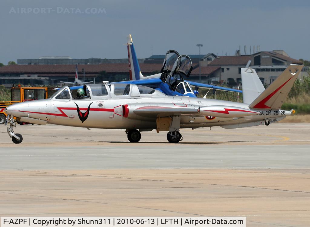 F-AZPF, Fouga CM-175 Zephyr C/N 28, Used as a demo during LFTH Open Day 2010...