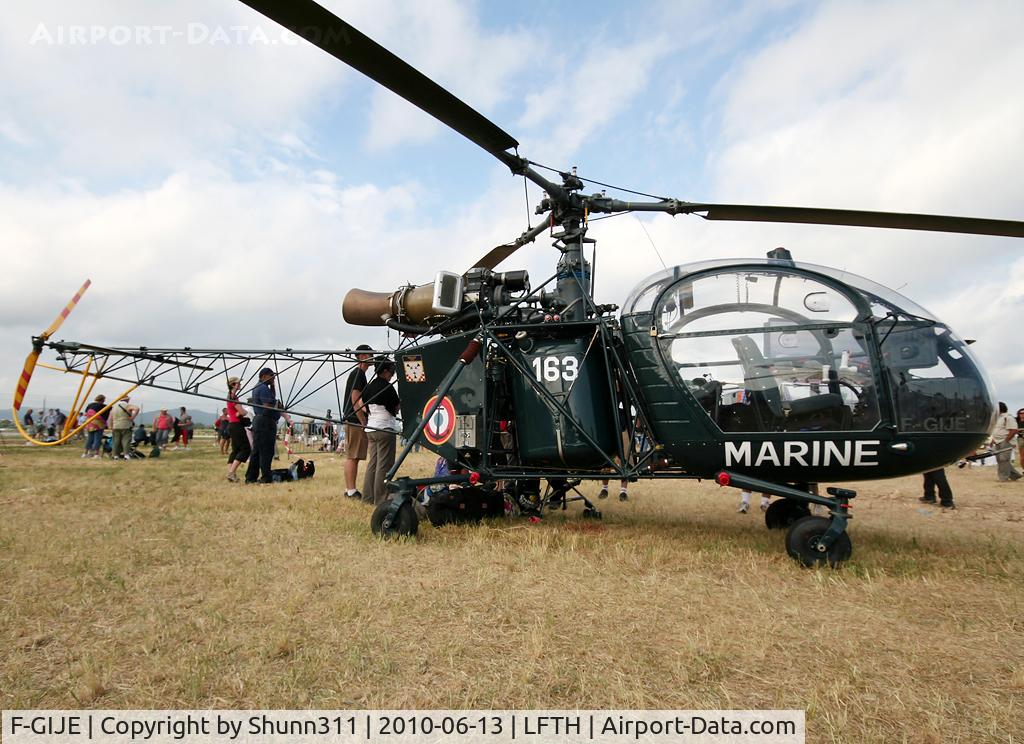 F-GIJE, 1956 Sud SE-313B Alouette II C/N 1003, Static display during LFTH Open Day 2010...