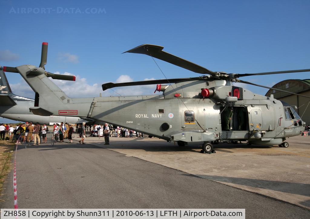 ZH858, 2002 AgustaWestland EH-101 Merlin HM1 (Mk111) C/N 50155/RN38, Displayed during LFTH Open Day 2010...