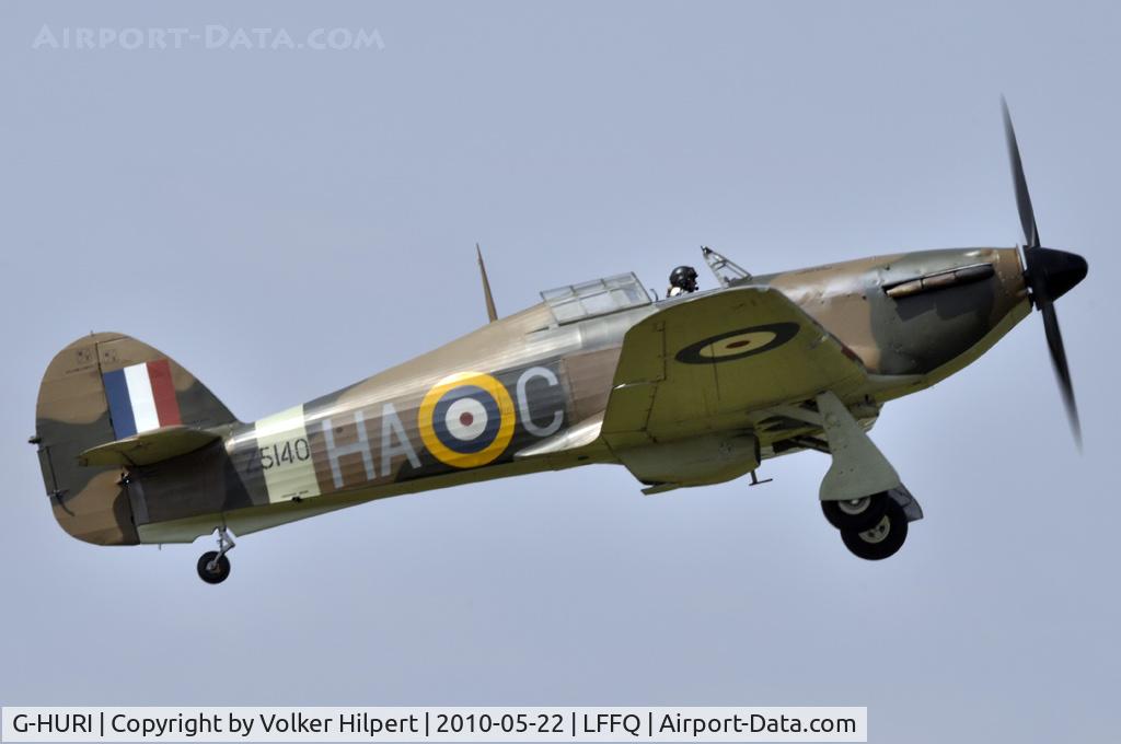 G-HURI, 1942 Hawker (CCF) Hurricane Mk12A C/N 72036, at lffq