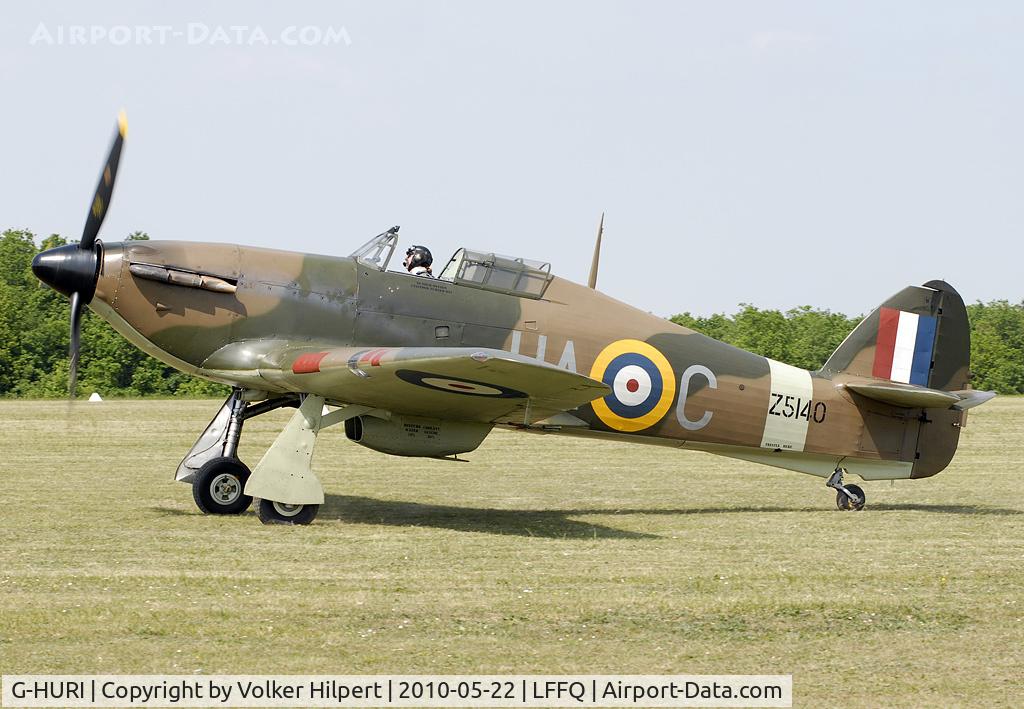 G-HURI, 1942 Hawker (CCF) Hurricane Mk12A C/N 72036, at lffq