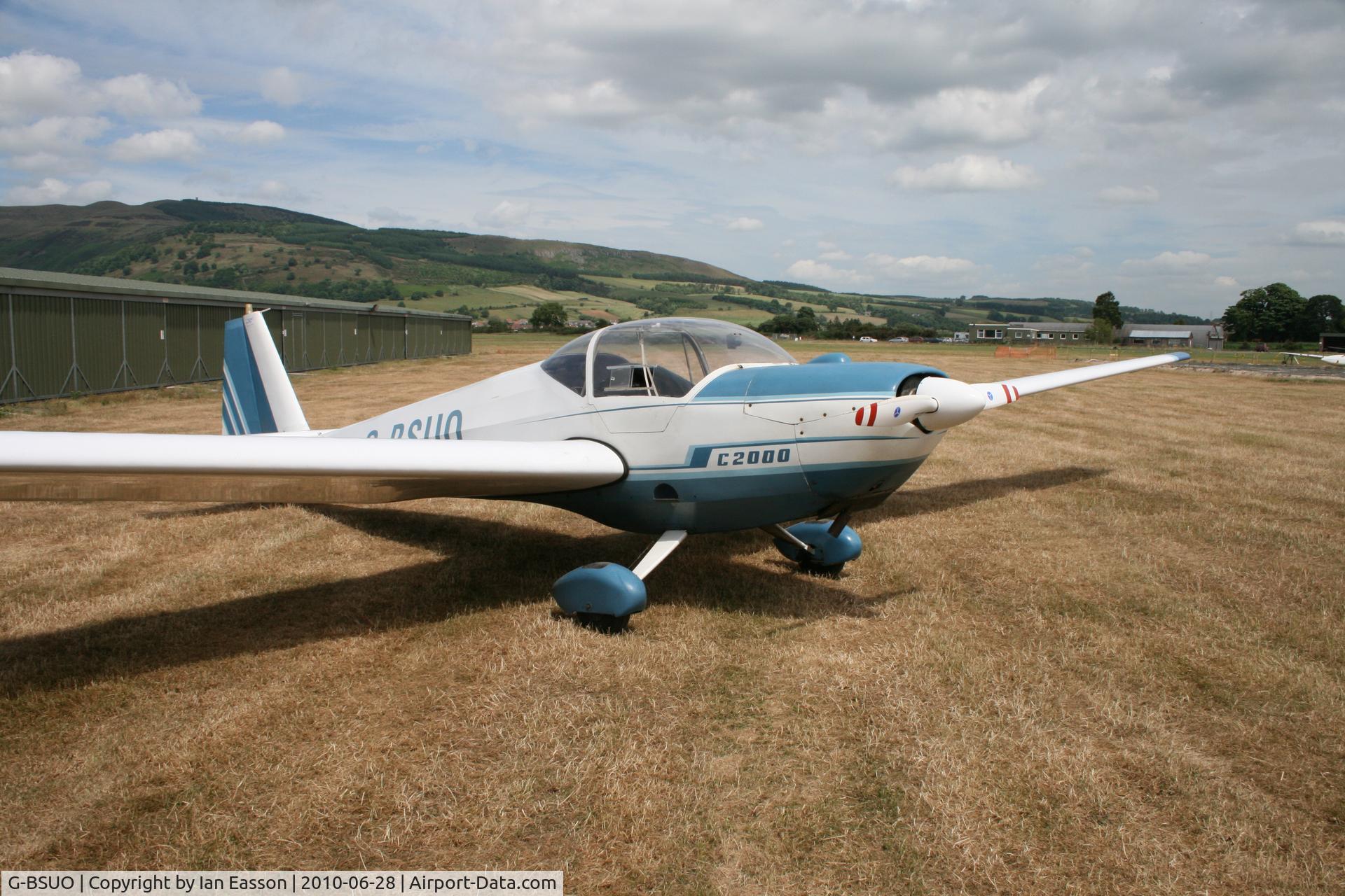 G-BSUO, 1991 Scheibe SF-25C Falke C/N 44501, Falke Motor Glider outside at Portmoak