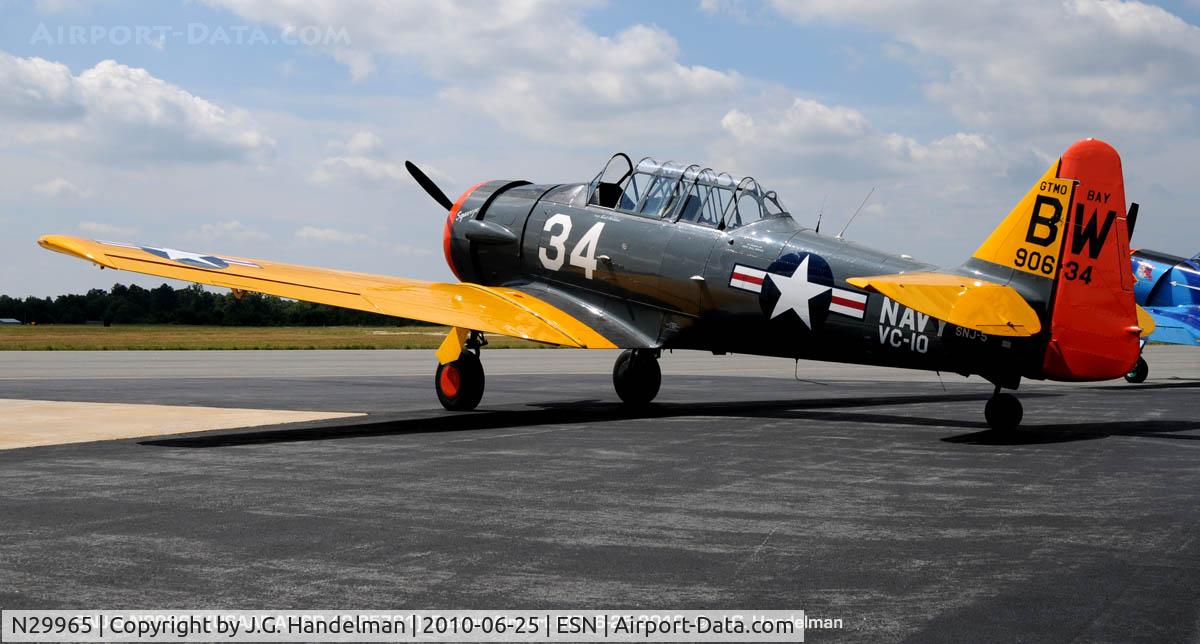 N29965, 1944 North American AT-6D Texan C/N 90634, Port Tail View at Easton MD