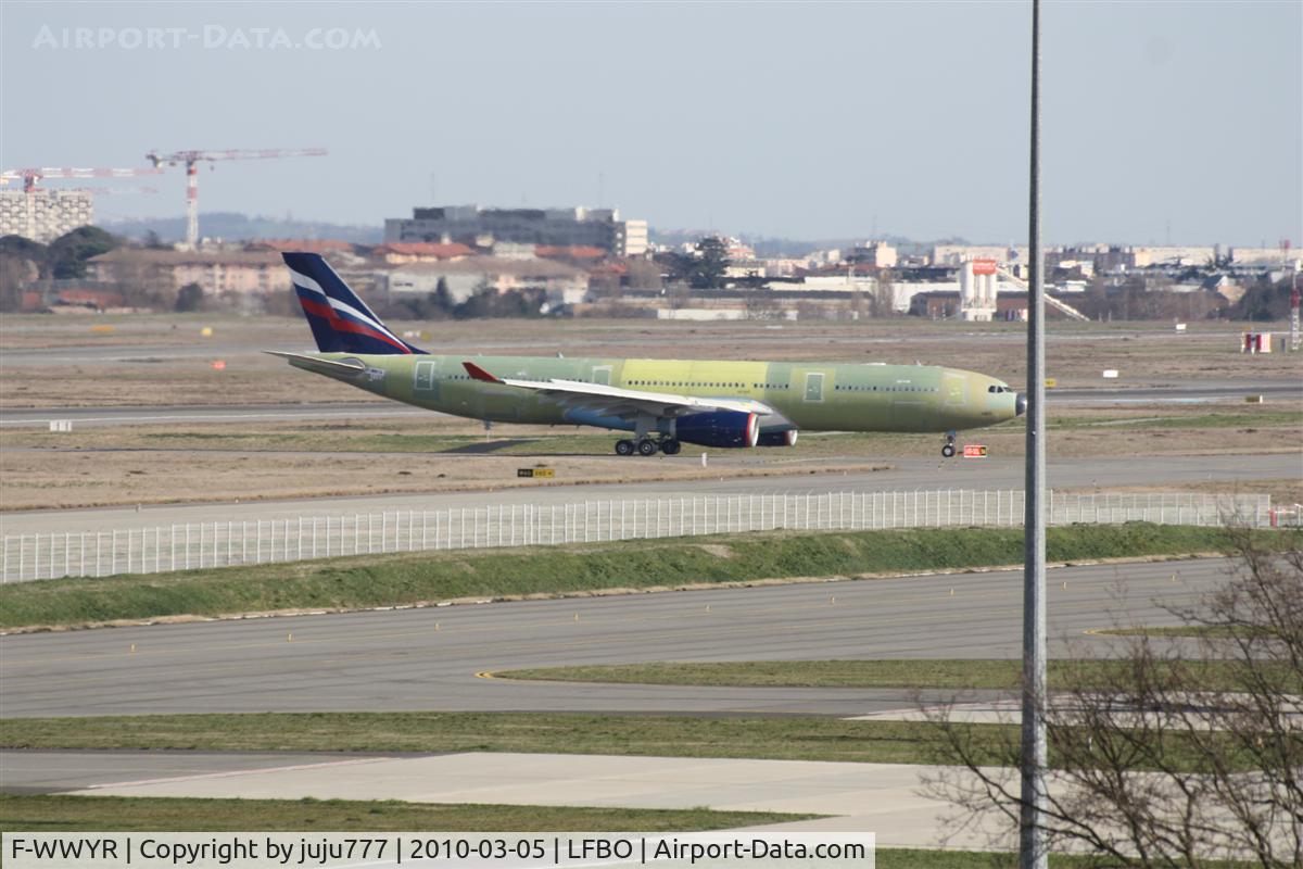 F-WWYR, 2010 Airbus A330-343 C/N 1103, on test flight at Toulouse