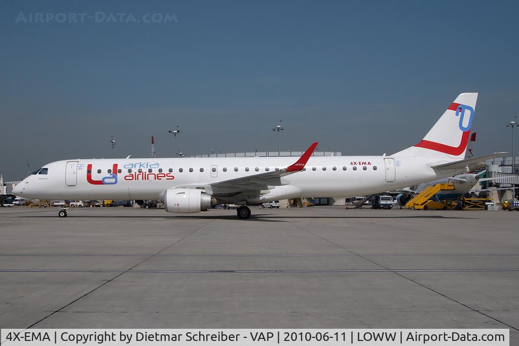 4X-EMA, 2008 Embraer 195LR (ERJ-190-200LR) C/N 19000172, Arkia Embraer 190