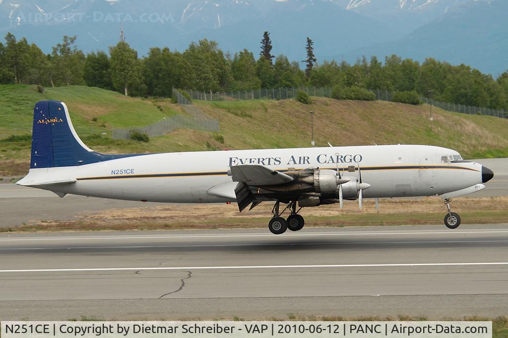 N251CE, 1953 Douglas C-118A Liftmaster (DC-6A) C/N 44612, Everts Air Cargo Douglas DC6