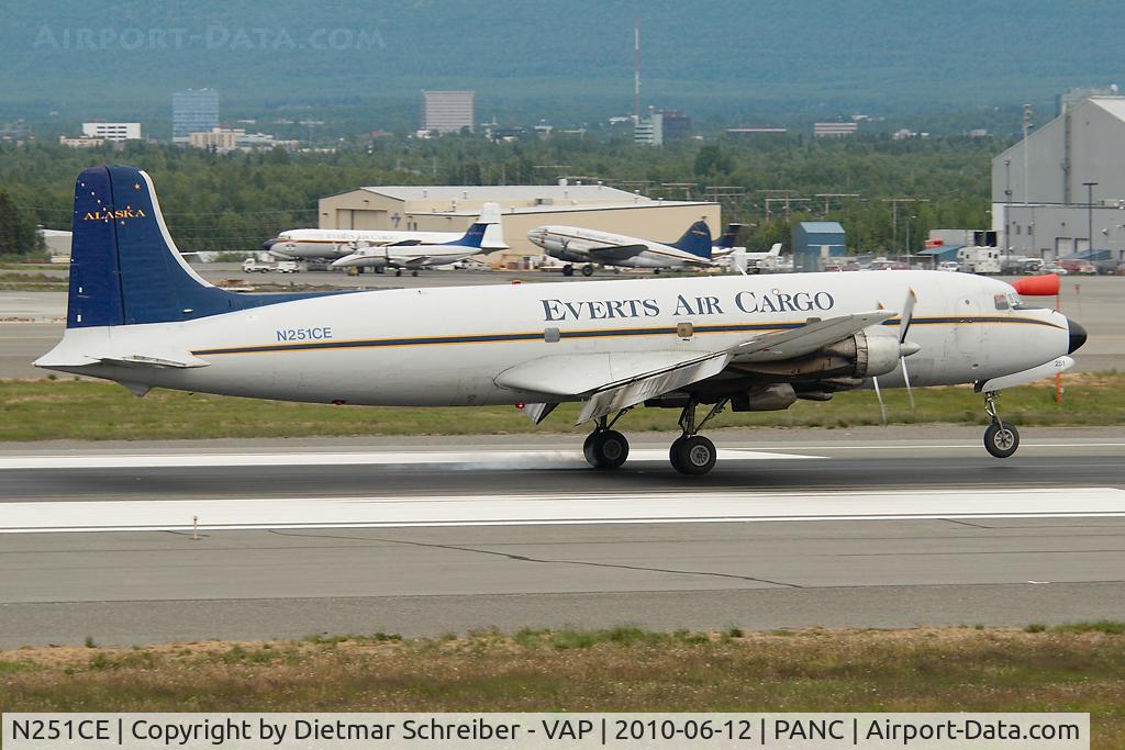 N251CE, 1953 Douglas C-118A Liftmaster (DC-6A) C/N 44612, Everts Air Cargo Douglas DC6