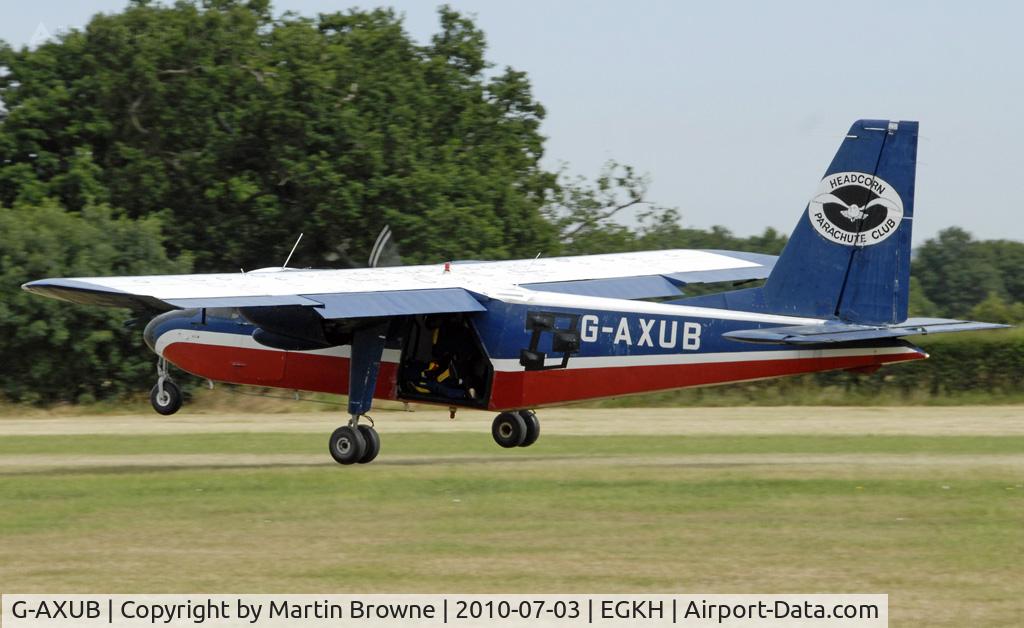 G-AXUB, 1969 Britten-Norman BN-2A Islander C/N 121, SHOT AT HEADCORN