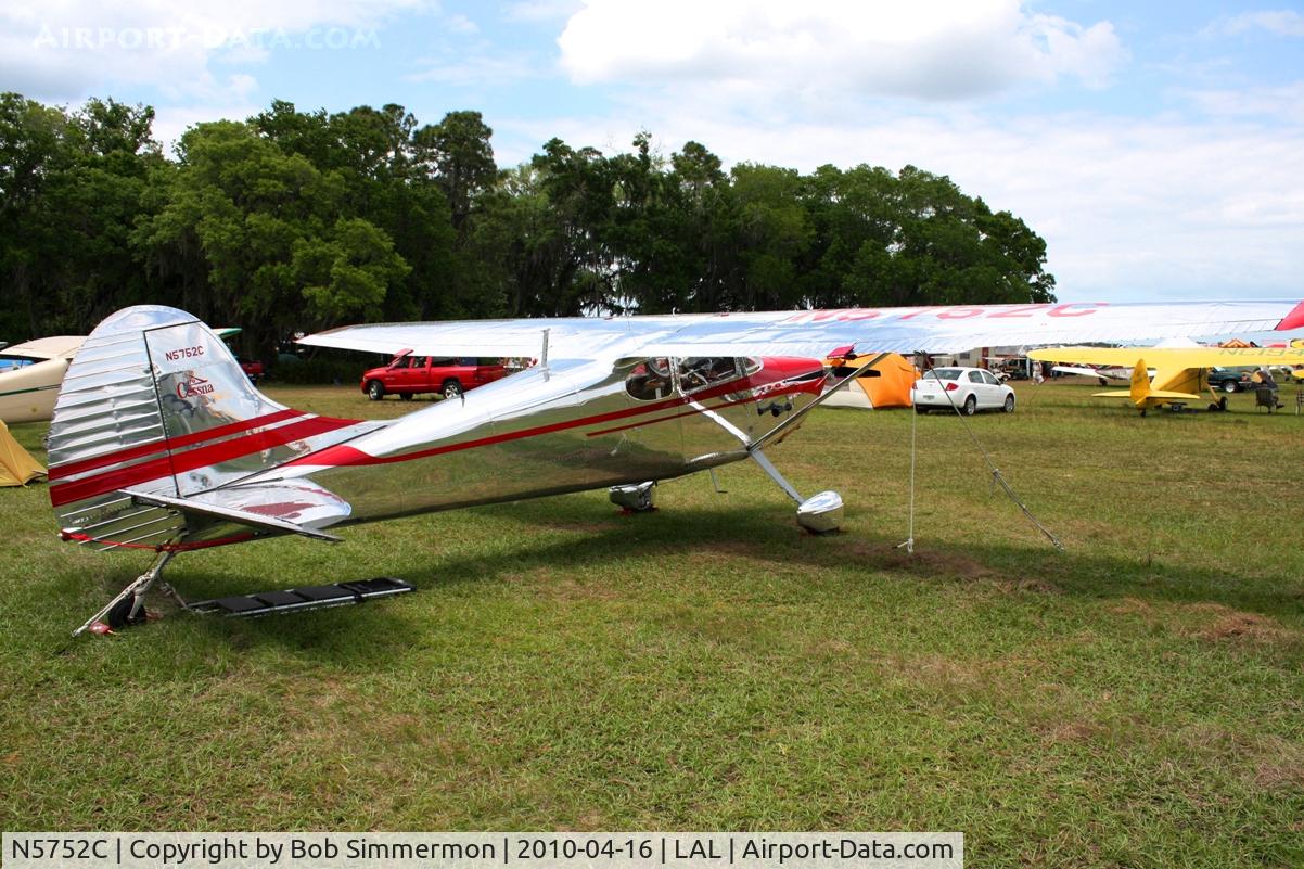 N5752C, 1950 Cessna 170A C/N 19706, Sun N Fun 2010