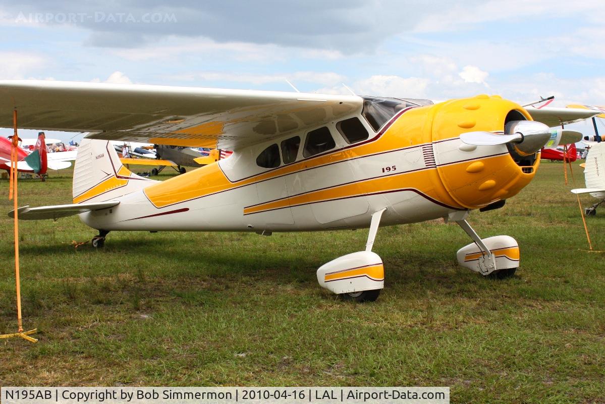 N195AB, 1952 Cessna 190 C/N 7794, Sun N Fun 2010