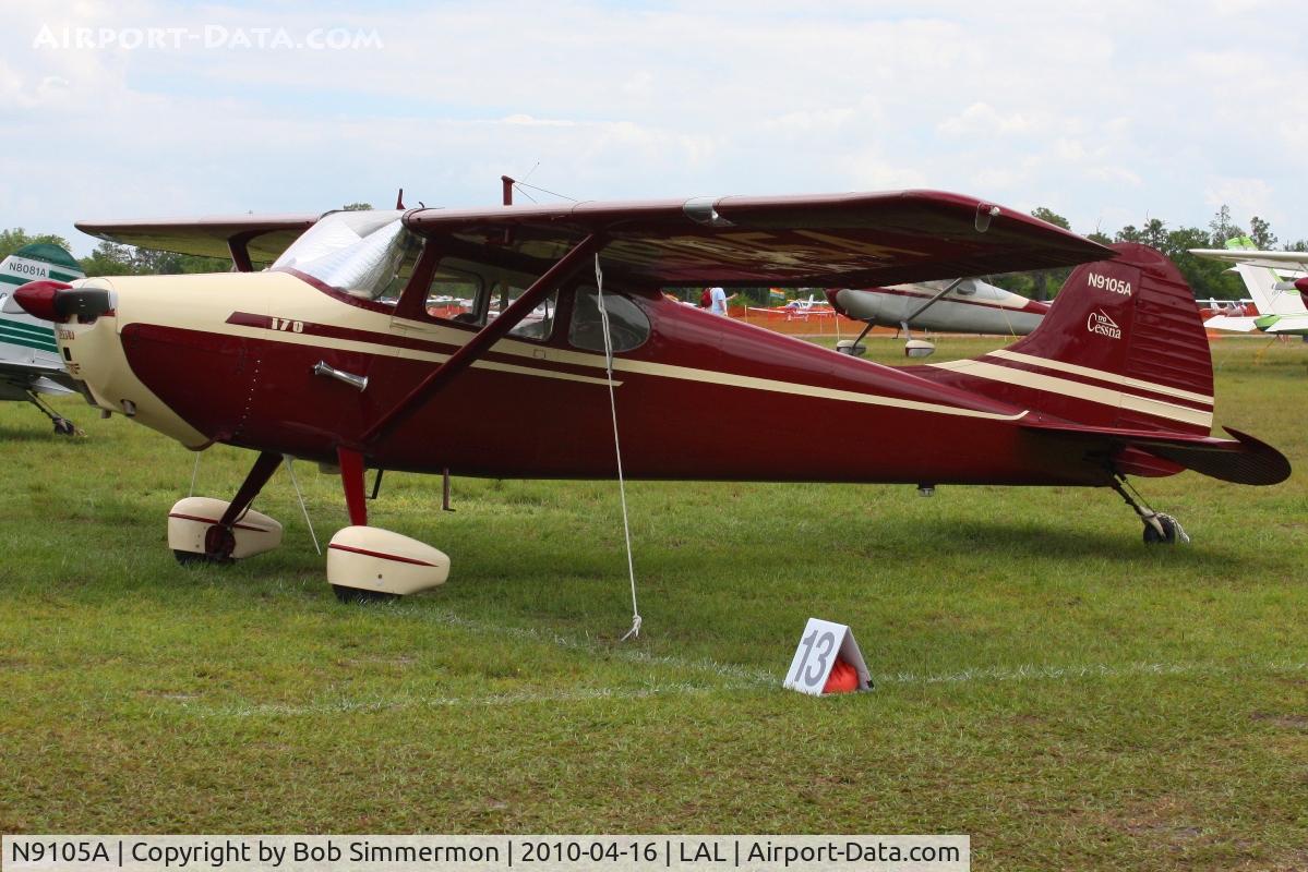 N9105A, 1949 Cessna 170A C/N 18864, Sun N Fun 2010