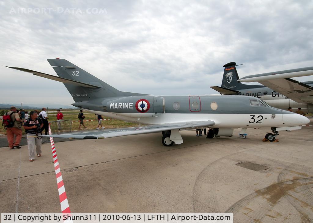32, 1974 Dassault Falcon 10MER C/N 32, Static display during LFTH Open Day 2010...