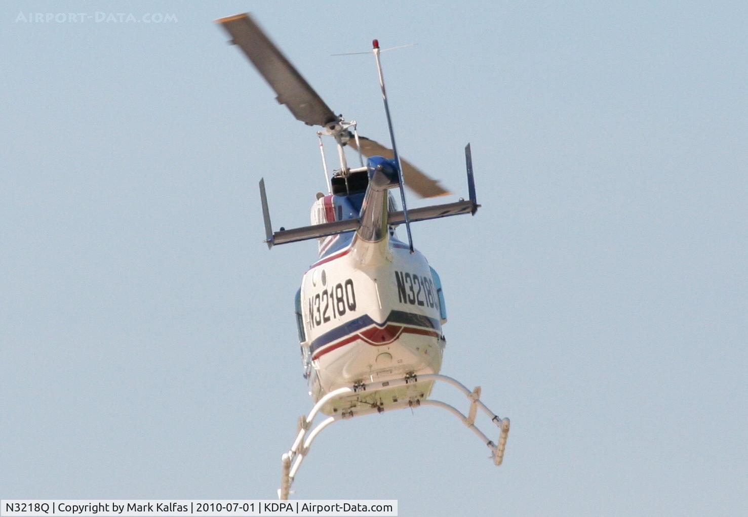 N3218Q, 1986 Bell 206L-3 LongRanger III C/N 51188, CLAYTON AIRCRAFT BELL 206L-3 LongRanger, N3218Q, departing KDPA.