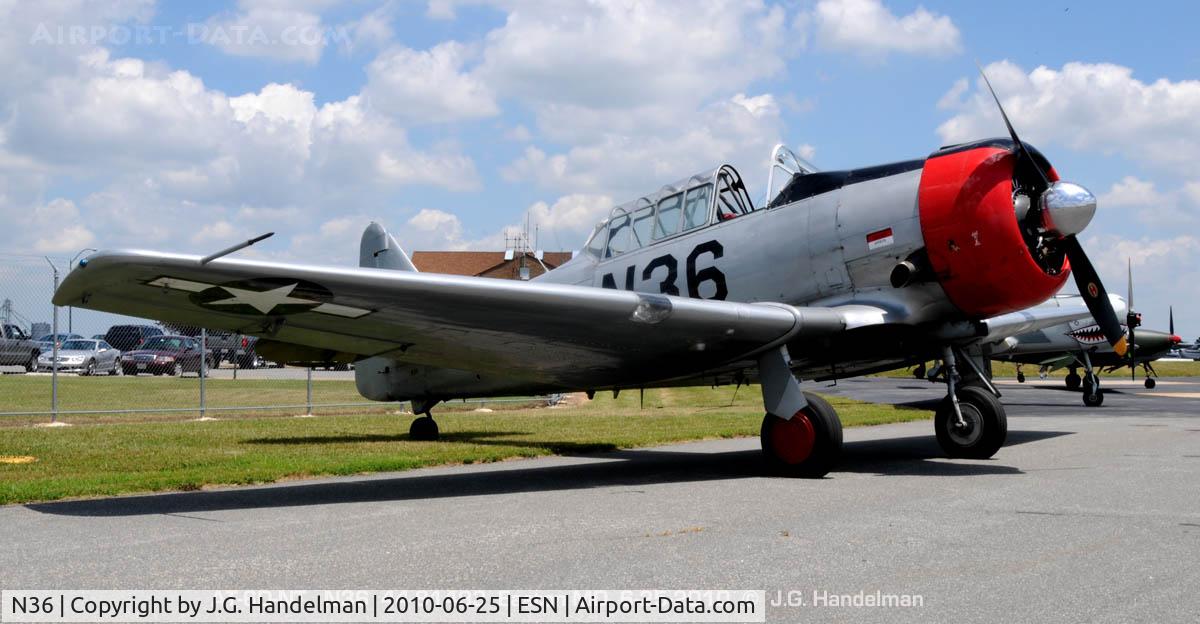 N36, 1944 North American AT-6F Texan C/N 121-42765, Texan at Easton MD