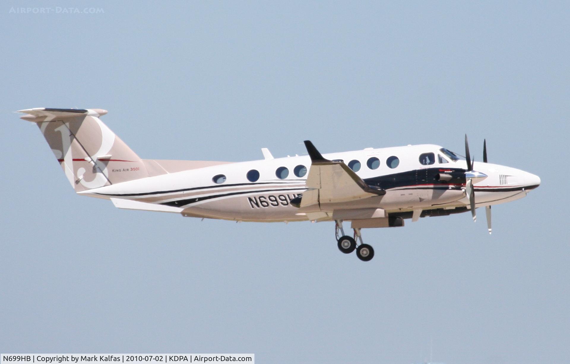 N699HB, 2010 Hawker Beechcraft 350 Super King Air (B300) C/N FL-699, Hawker Beechcraft Corp. Super King Air 300 -B350/L, N699HB departing 20R KDPA en-route to KICT.